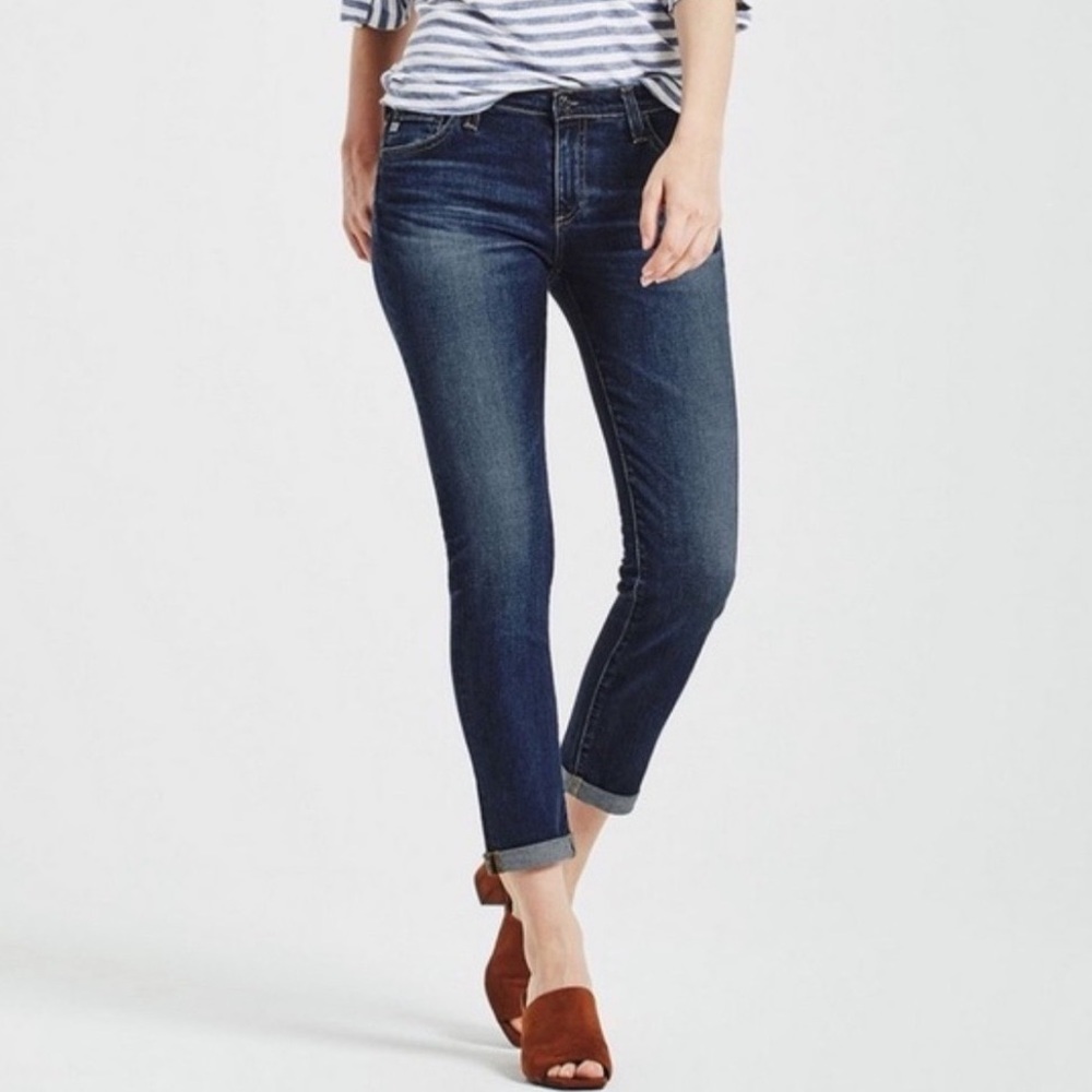 AG Adriano Goldschmied Women's Ankle Jeans - Dark Blue